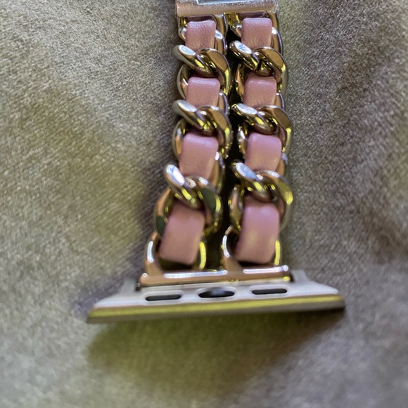 Metal + faux Leather Band Strap for Apple Watch. - Picture 5 of 14